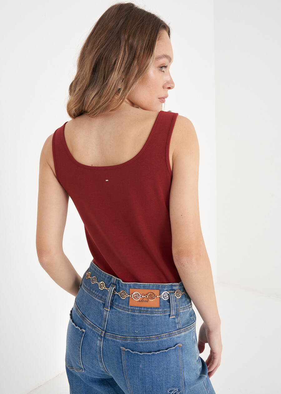 Top Tita Con Strass BLUE TURCHESEROSSO BORDEAUX Donna , immagine n. 3