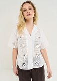 Cammy shirt with openwork embroidery BIANCO WHITE Woman image number 1