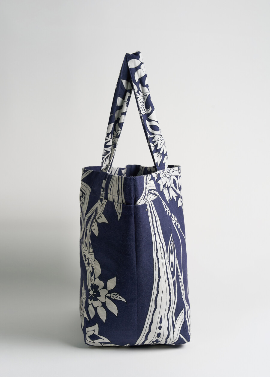 Borsa Briana-A stampa cashmere BLU Donna , immagine n. 3