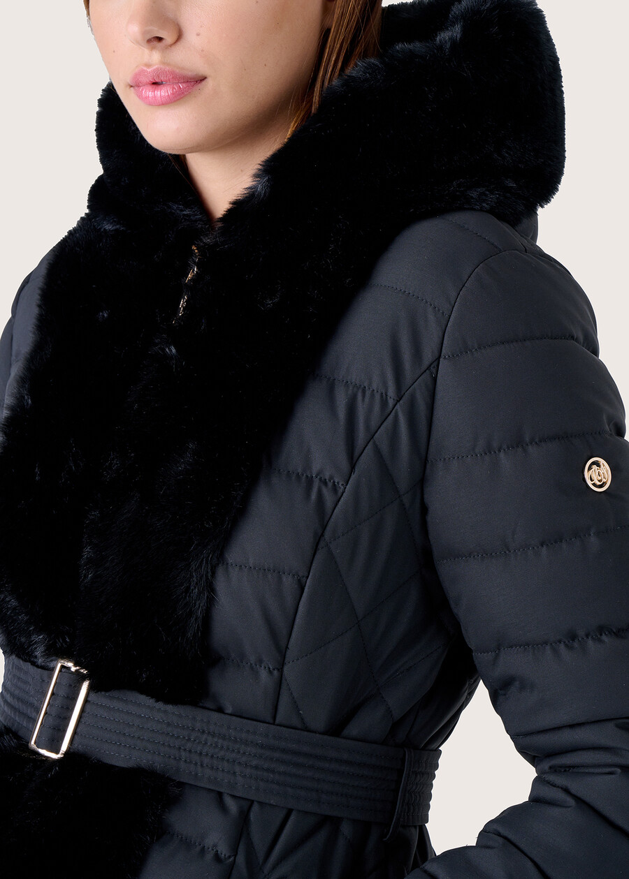 Pica long down jacket NERO BLACKBEIGE GESSO Woman , image number 2