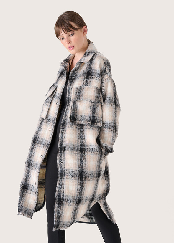 Coprispalle modello camicia Claudio BEIGE LANA Donna null