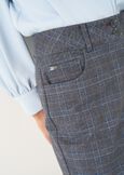 Kate check print trousers GRIGIO GREY Woman image number 5