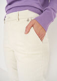Pantalone Alicez in velluto di cotone BIANCO BURROBLUE OLTREMARE  Donna immagine n. 4