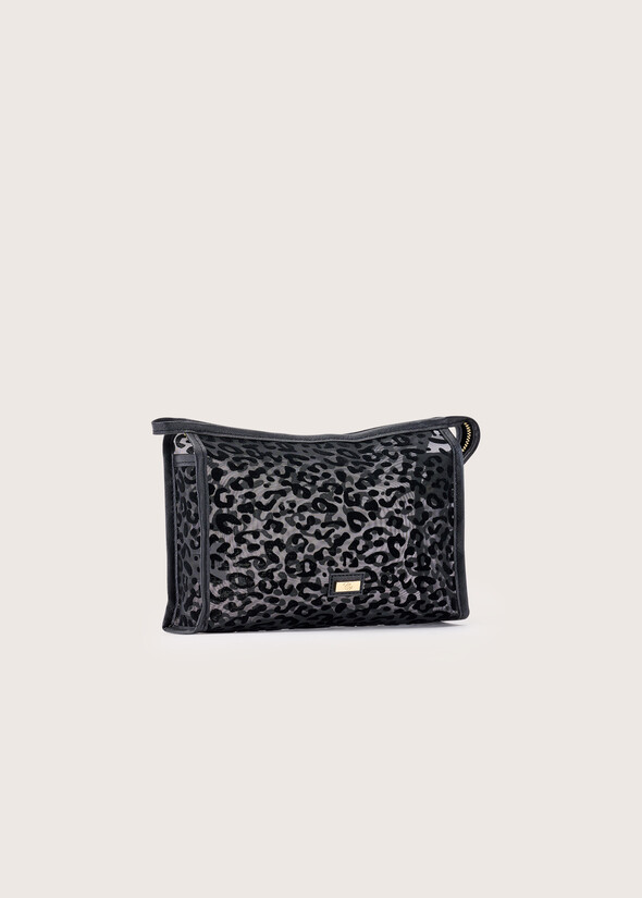 Bonsai beauty-case in devoré fabric NERO BLACK Woman null