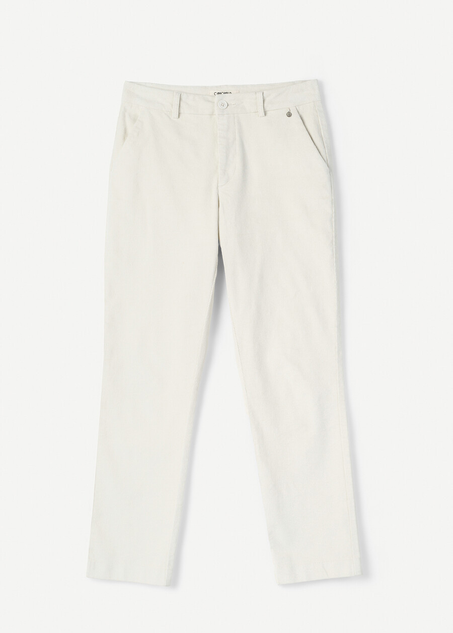 Pantalone Alicez in velluto di cotone BIANCO BURROBLUE OLTREMARE  Donna , immagine n. 6