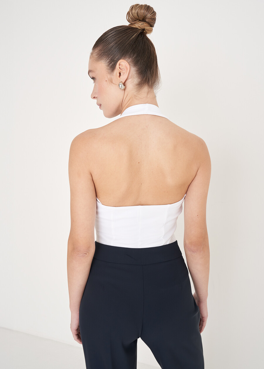 Top Taddeo in jersey BIANCO WHITENERO BLACK Donna , immagine n. 3