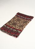 Serena patterned wool scarf ROSSO BORDEAUX Woman image number 1