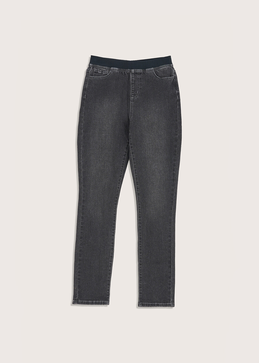Kelly denim trousers GRIGIO DARKGREYDENI DENIM Woman , image number 6