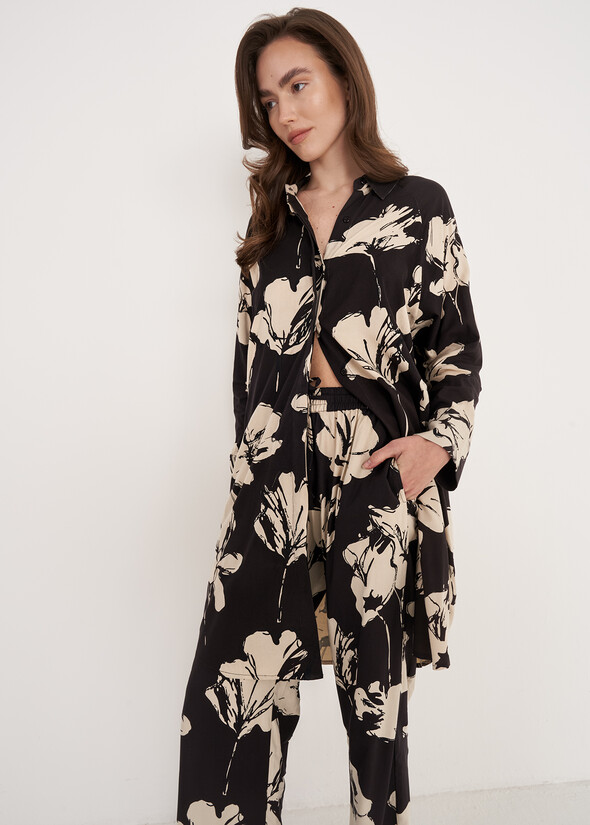 Cala Floral Print Shirt MARRONE JAVA Woman null