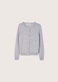 Clear 100% wool and cashmere cardigan GRIGIO LIGHT GREYVIOLA LILLY Woman image number 4