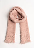 Sylk scarf with pearl embroidery ROSACELESTE FIORDALISO Woman image number 2