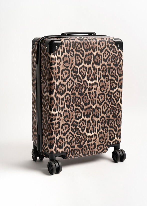 Tailor animalier eco-leather trolley NERO BLACK Woman null