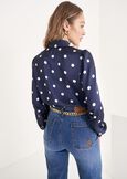 Camicia Alessia-T Pois Satinata BLU NAVY Donna immagine n. 3