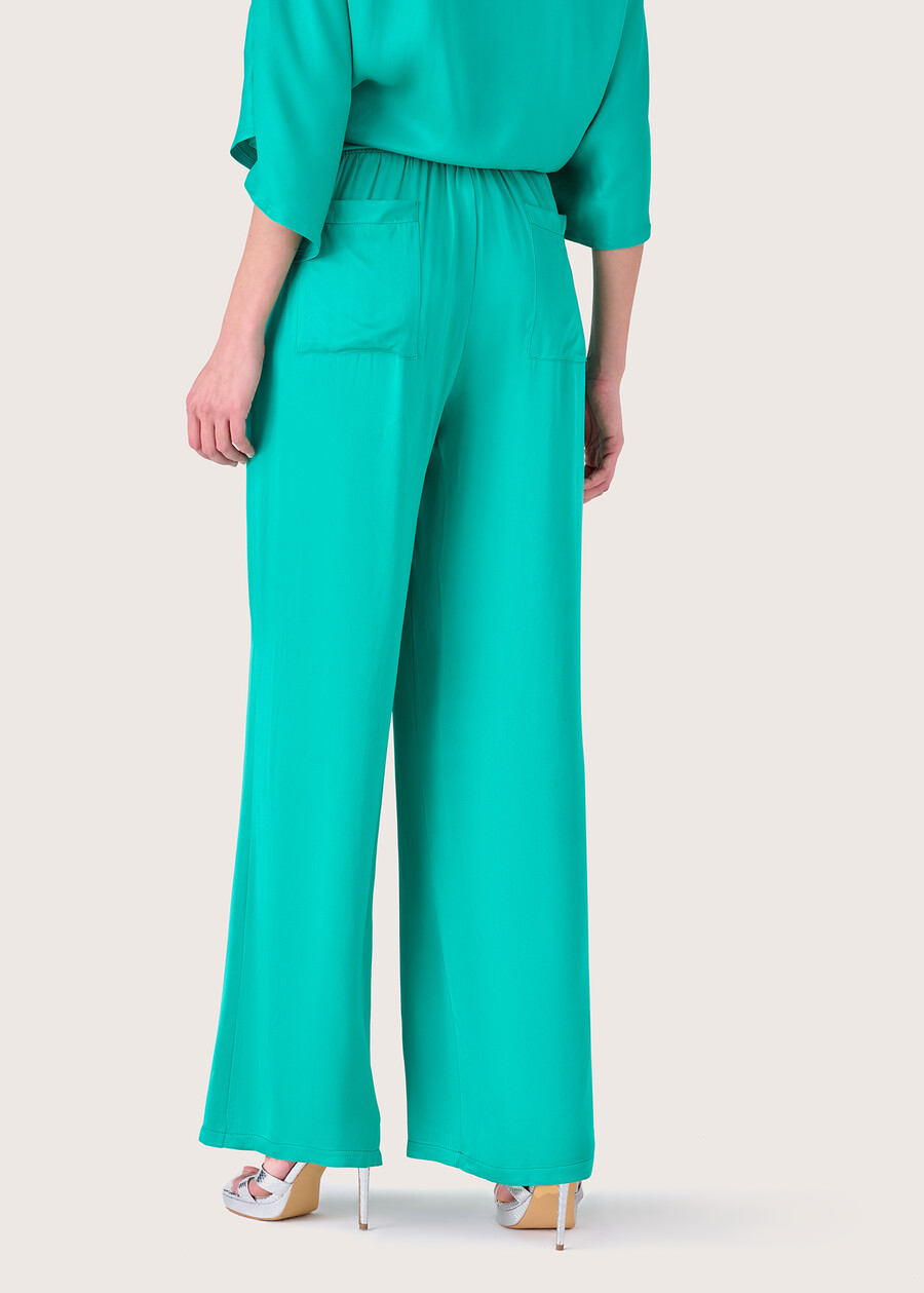 Pantalone Primo in viscosa BLU AQUAMARINE Donna , immagine n. 4