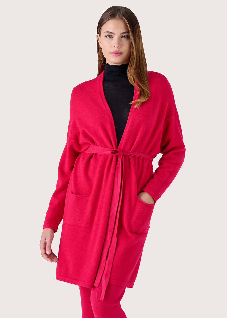 Circus long cardigan ROSSO MAGENTABLU GRAFITE Woman , image number 1
