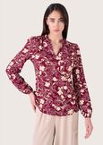 Sveva 100% viscose fabric blouse VIOLA MOSTO Woman image number 1