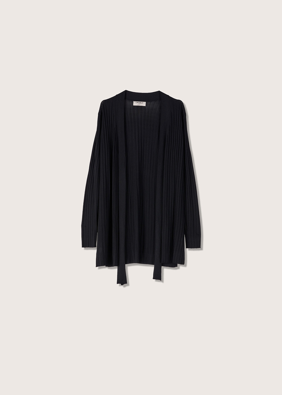 Mery tie-neck cardigan NEROVERDE SALAD Woman , image number 5