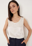 Top Tex in seta BIANCO WHITEBEIGE Donna immagine n. 1
