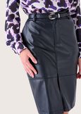 Longuette Grid in ecopelle NERO BLACK Donna immagine n. 3