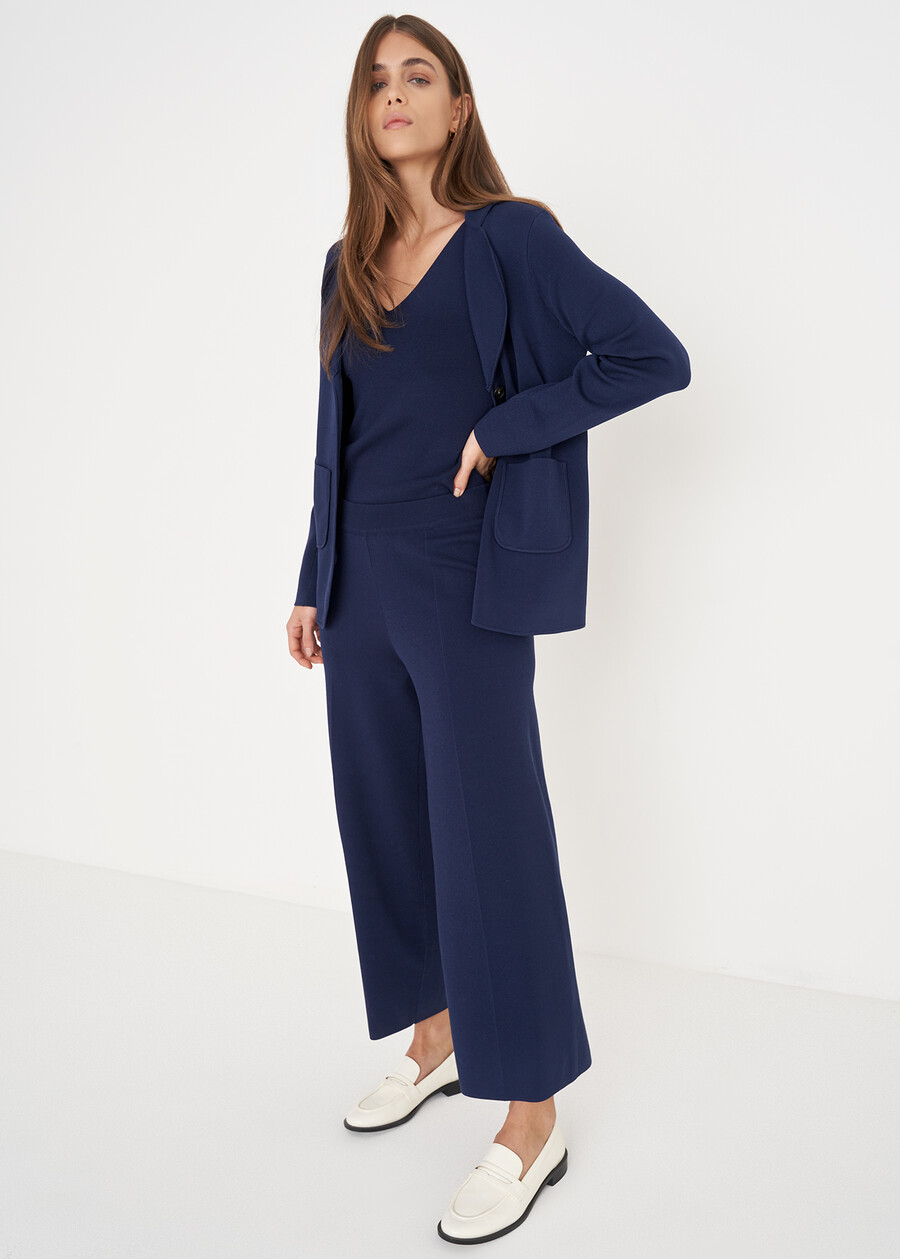 Pantalone Piper a vita alta BLU NAVYBIANCO BURRO Donna , immagine n. 1