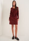 Marisa V-neck sweater with fringes ROSSO CHIANTI Woman image number 4