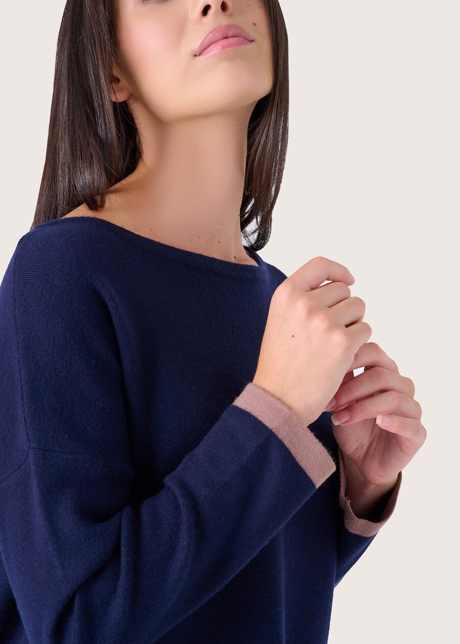 Maglia Matilde con scollo a barca MARRONE CARAMELLO Donna , immagine n. 2