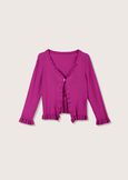 Cardigan Margot con rouches VIOLA GRAPE Donna immagine n. 4