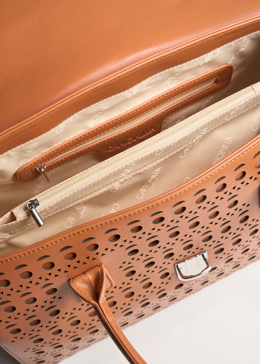 Brook perforated bowling bag MARRONE Woman , image number 3