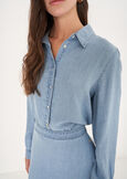 Camicia Carioka in cotone e lino
 DENIM MEDIUM DENIM Donna immagine n. 3