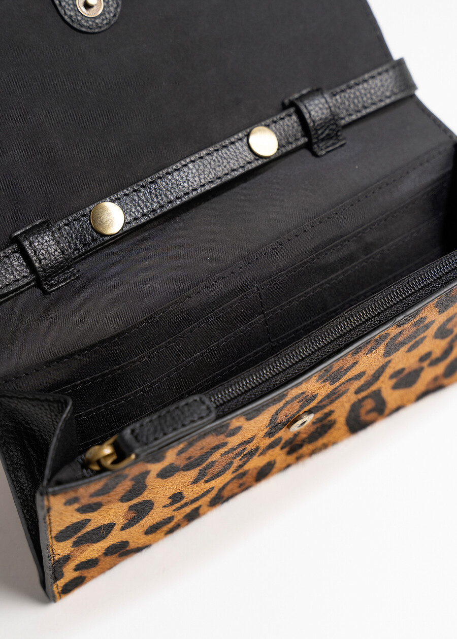 Gift Idea – Leopard-Print Clutch e Animalier Pony NERO BLACK Woman , image number 3