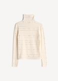 Maglia Makita a collo alto con strass BEIGE LATTENERO Donna immagine n. 5