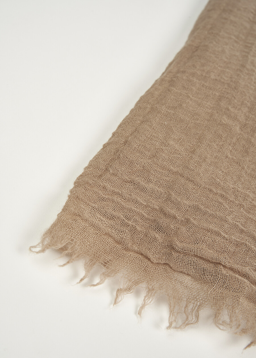 Sciarpa Sophie 100% lana BLU AVIONBIANCO BURROROSSO ARANCIONEMARRONE TERRA Donna , immagine n. 2