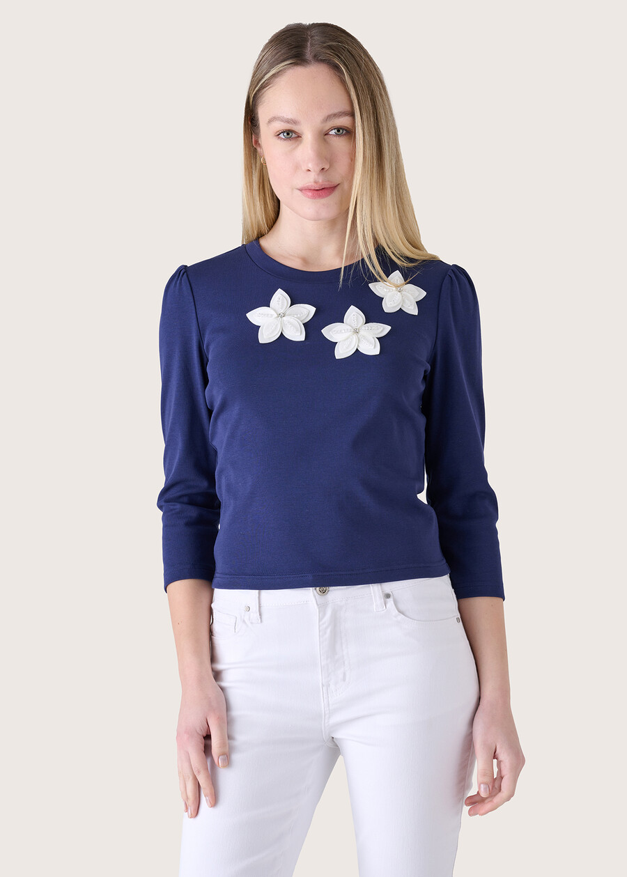 Selly cotton jersey BLU Woman , image number 1