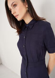 Amelia linen-viscose shirt dress BLU Woman image number 3