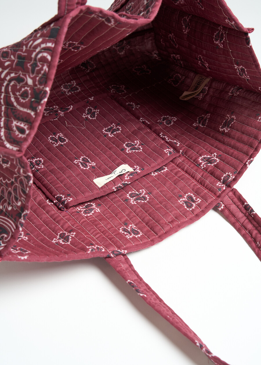 Shopping bag Bailey in cotone ROSSO BORDEAUX Donna , immagine n. 4