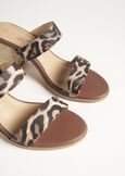 Sandalo Sacula in ecopelle animalier NERO BLACK Donna immagine n. 3