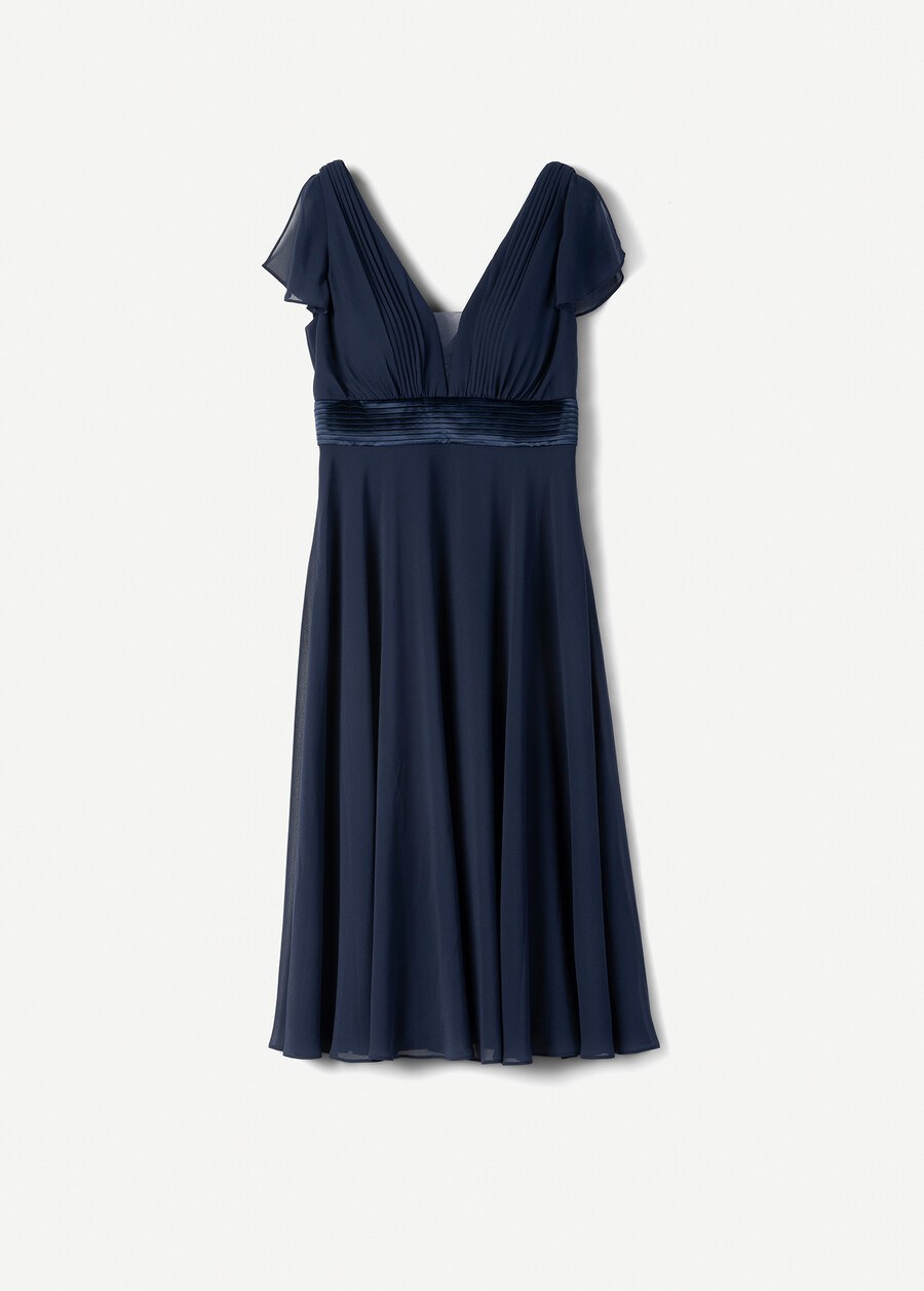 Addison chiffon dress BLUE OLTREMARE  Woman , image number 5