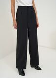 Pantalone Paggy gessato gamba ampia NERO BLACK Donna immagine n. 2