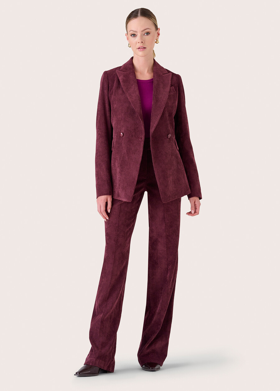 Guenda corduroy blazer ROSSO BORDEAUXBEIGE GREIGEBLUE OLTREMARE Woman , image number 6