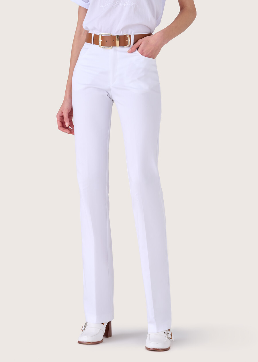 Cindy cotton trousers BIANCO Woman , image number 2