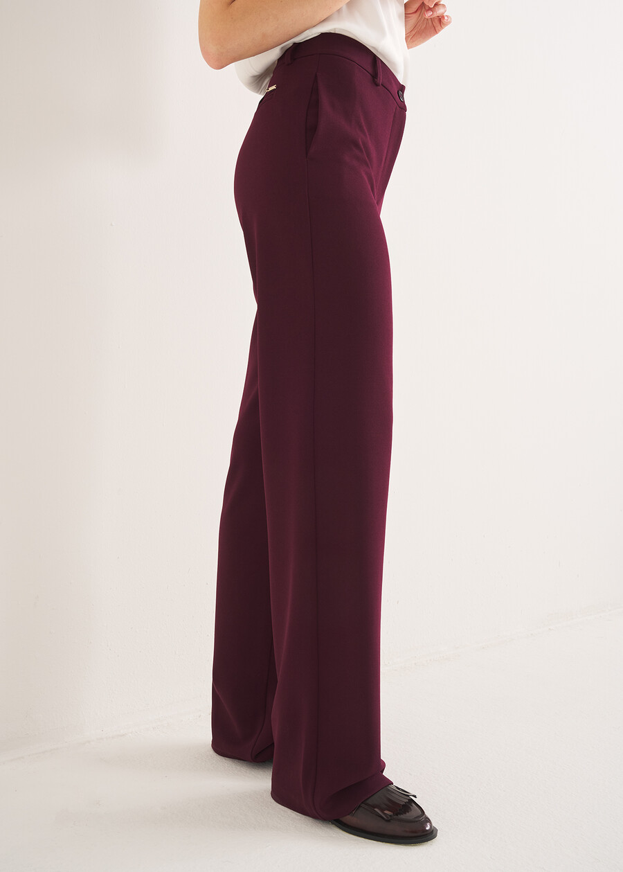 Pantalone Giorgia-F in screppino VIOLA VINACCIA Donna , immagine n. 3