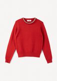 Marisol sweater with jewel detail ROSSOBEIGE LATTE Woman image number 4