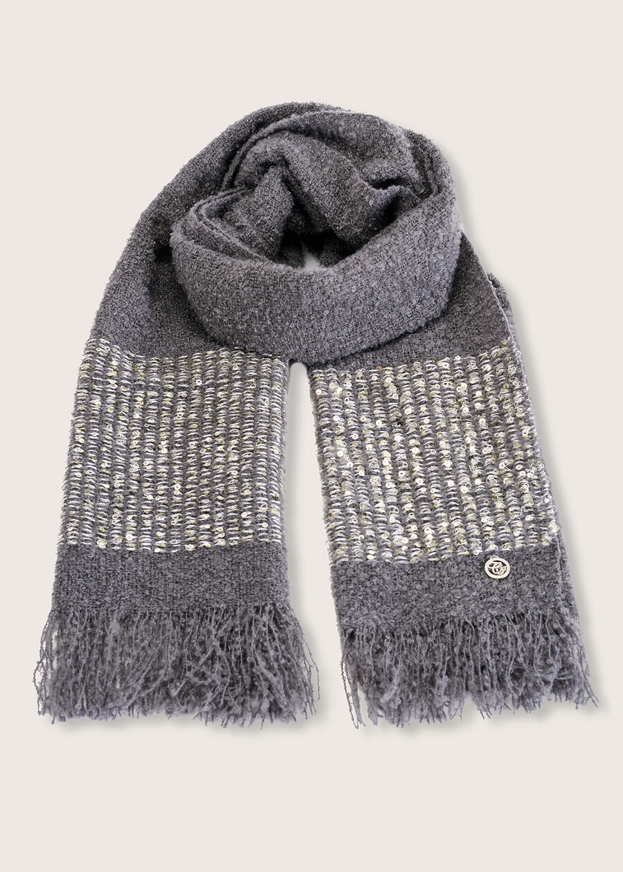 Sciarpa Selenas in tessuto bouclé GRIGIO Donna , immagine n. 3