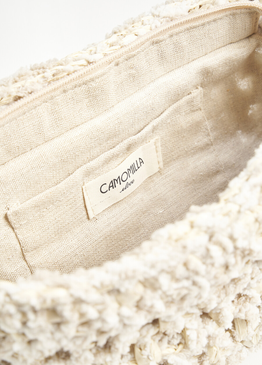 Bila woven paper clutch bag VIOLA MULBERRYBEIGE AVENA Woman , image number 4
