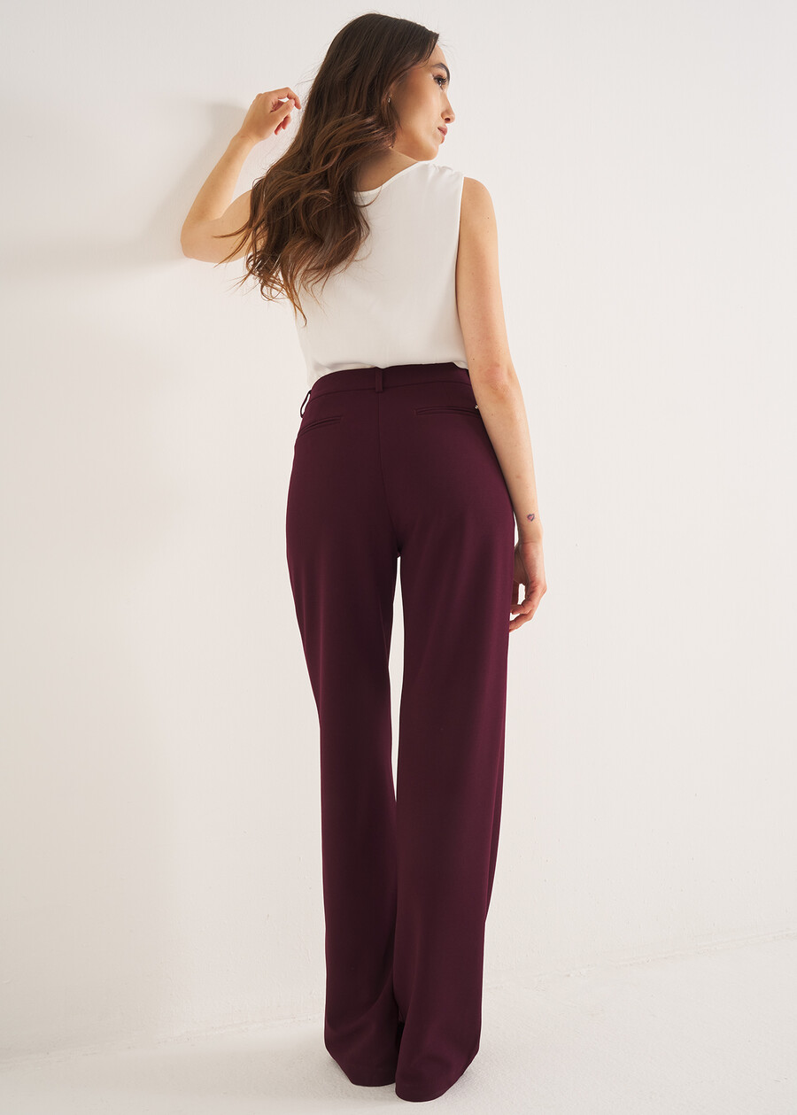 Pantalone Giorgia-F in screppino VIOLA VINACCIA Donna , immagine n. 5