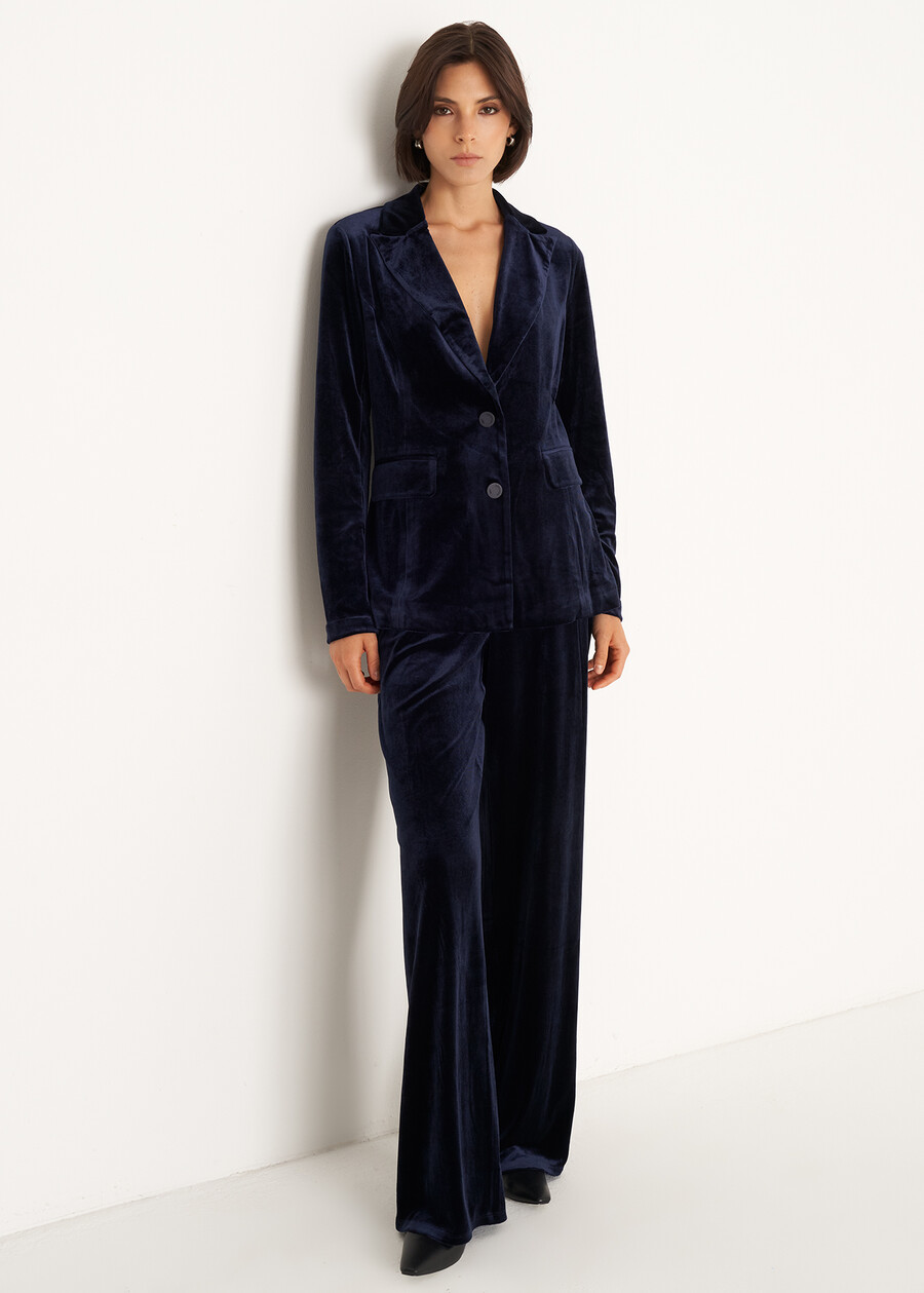 Pantaloni Payam in velluto BLU MIDNIGHTVIOLA VINACCIA Donna , immagine n. 1