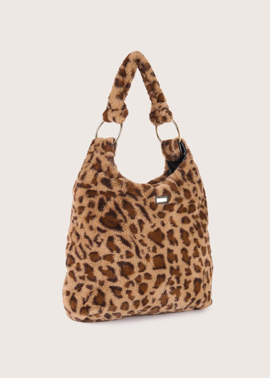 Bright eco-fur sac bag  Woman , image number 2