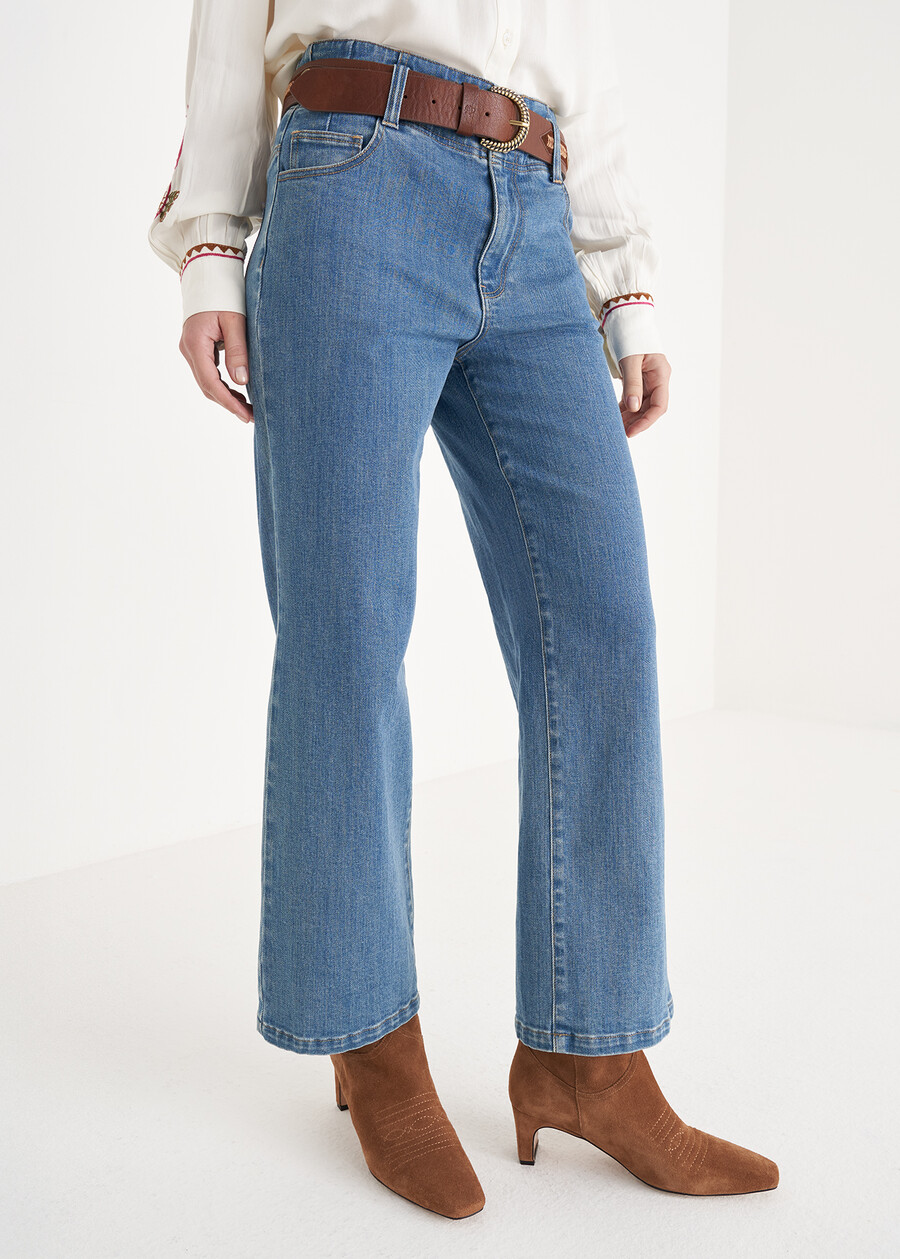 Dodo cotton denim trousers DENIM MEDIUM DENIM Woman , image number 4
