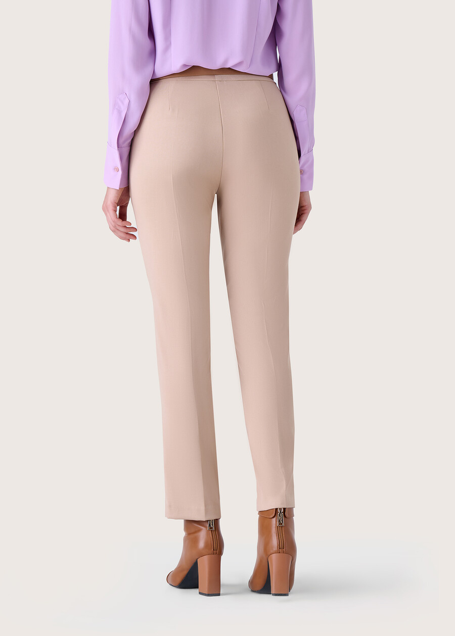 Alice polyviscose trousers BEIGE CAMMELLOGRIGIO MEDIUM GREY Woman , image number 6