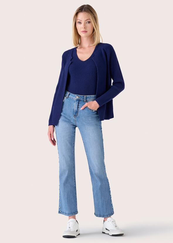 Pantalone Jacqueline in denim di cotone DENIM MEDIUM DENIM Donna null